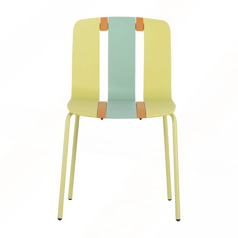 4-Pack Modern Striped Color Block Chairs