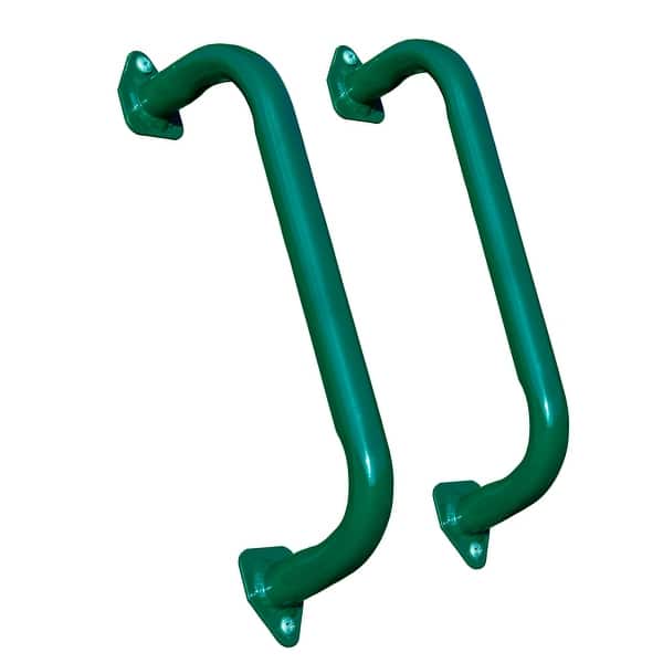 slide 2 of 4, Gorilla Playsets Green 16-Inch Metal Safety Handles (Pair)