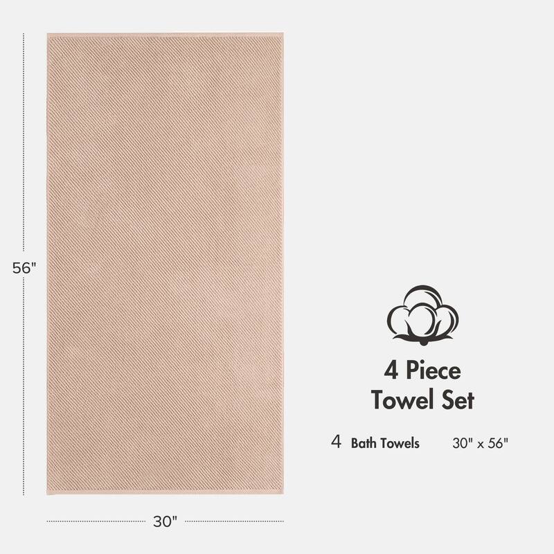 Madison Park Diagonal Ribbed Cotton Quick Dry Towel Set