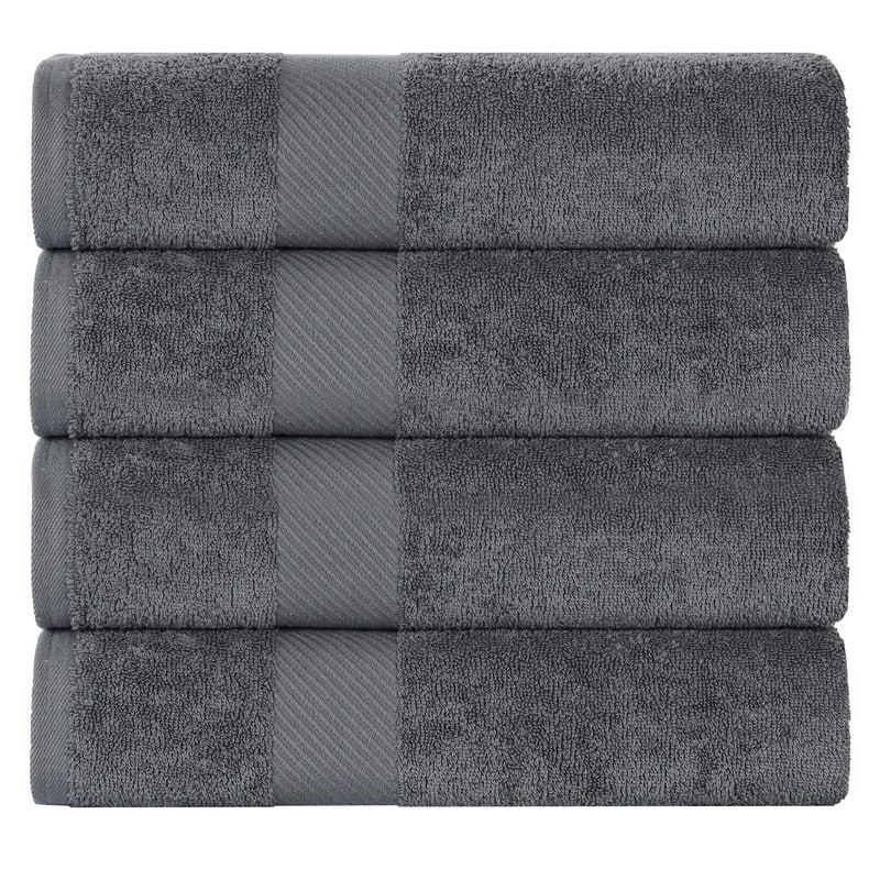 Superior Luxury Solid Highly Absorbent Egyptian Cotton Bath Towel - (Set of 4)