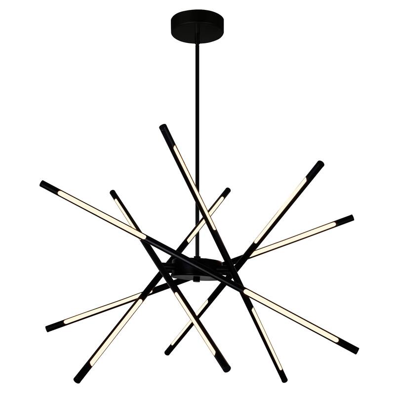Oskil LED Integrated Chandelier With Black Finish - Black