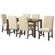 preview thumbnail 33 of 32, Lifestorey Dakota Dining Set 7-Piece Walnut/Cream Solid