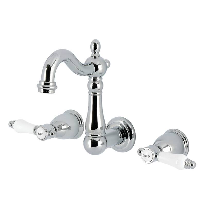 Kingston Brass Bel-Air Double-Handle Wall Mount Bathroom Faucet