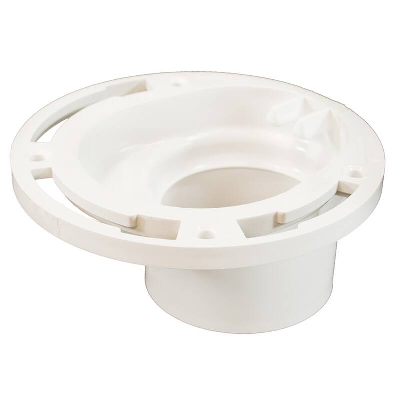 Jones Stephens C54342 3 X 4 PVC 4 Way Overall Size Closet Flange - Natural