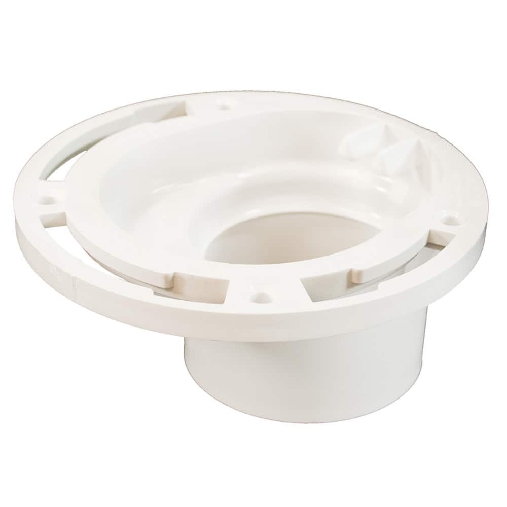 Jones Stephens C54342 3 X 4 PVC 4 Way Overall Size Closet Flange