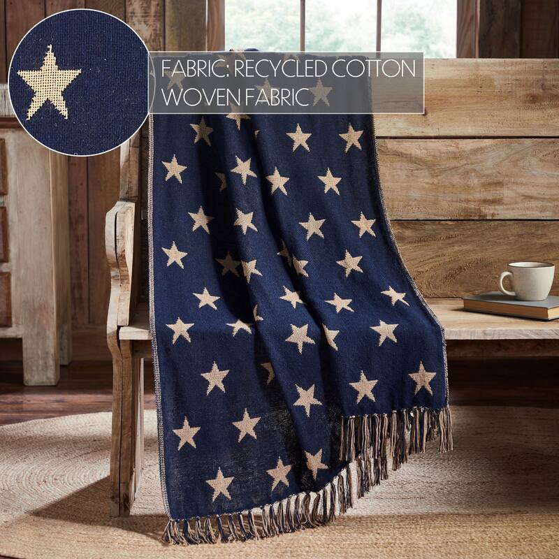 My Country Jacquard Stars Woven Throw 50x60