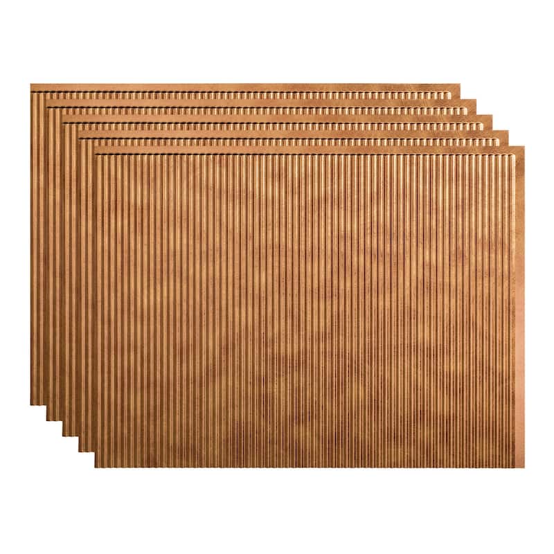 FASÄDE Rib Decorative Vinyl Backsplash Panel - 5 Pack - Antique Bronze
