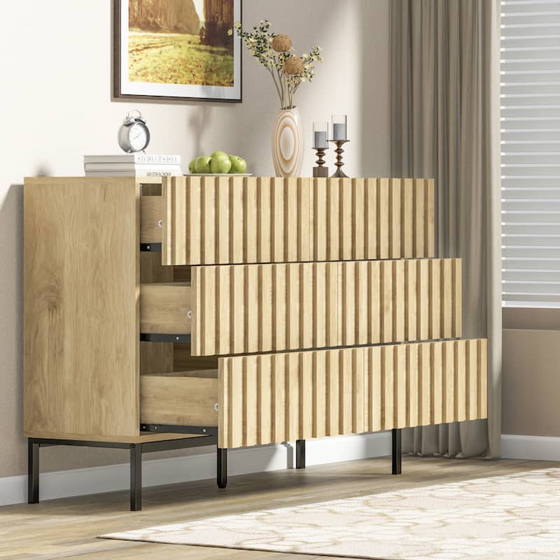 6 Drawers Chest Of Dresser Storage Tower Cabinet Bedroom Organizer