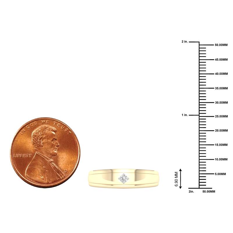 1/20ct TDW Diamond Wedding Band in 10K Gold for Men