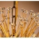 preview thumbnail 5 of 6, Modern 6-Light Glowworm Firefly Sputnik Crystal Globe Chandelier In Antique Gold
