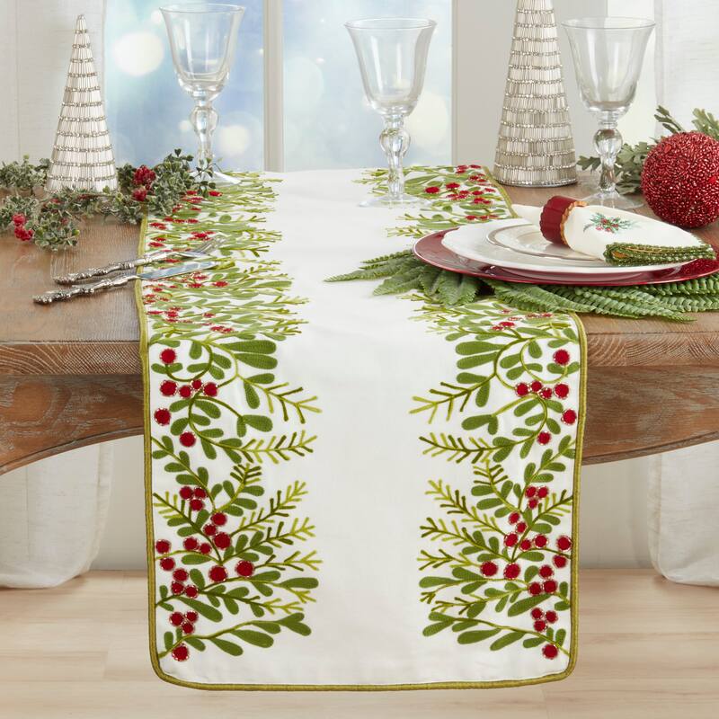 Red Berry Table Runner - 16"x72"