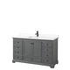 Option Dark Gray, Black Trim, White Quartz Top