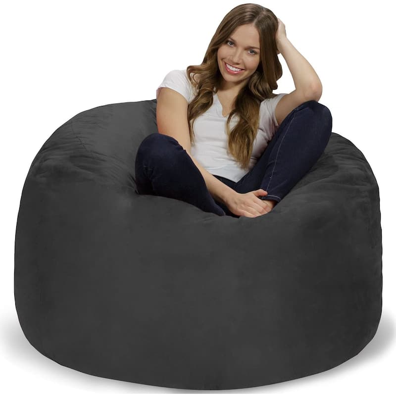 Bean Bag Chair 4-foot Memory Foam Removable Cover Bean Bags