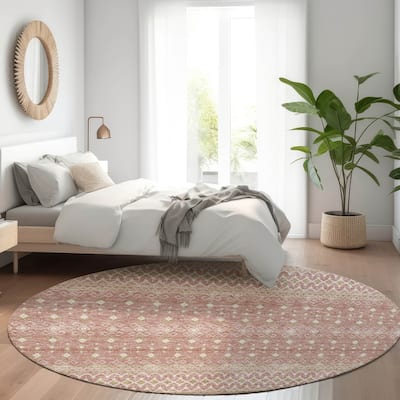 Machine Washable Indoor/ Outdoor Chantille Morrocan Boho Rug