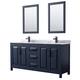 Option Dark Blue / White Carrara Marble Top / Matte Black