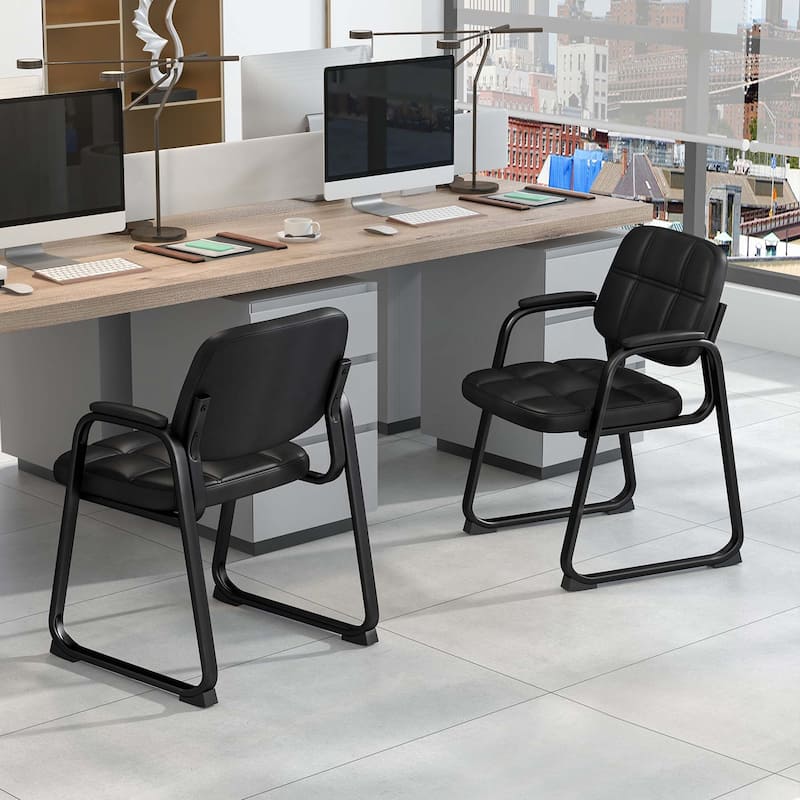 Costway Waiting Room Chair Set of 8 Upholstered Guest Conference Chair - See Details