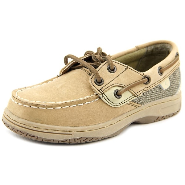 Sperry Top Sider Bluefish LC Toddler Moc Toe Leather Beige Boat Shoe