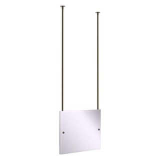 Allied Brass Frameless Rectangular Landscape Ceiling Hung Mirror with Beveled Edge