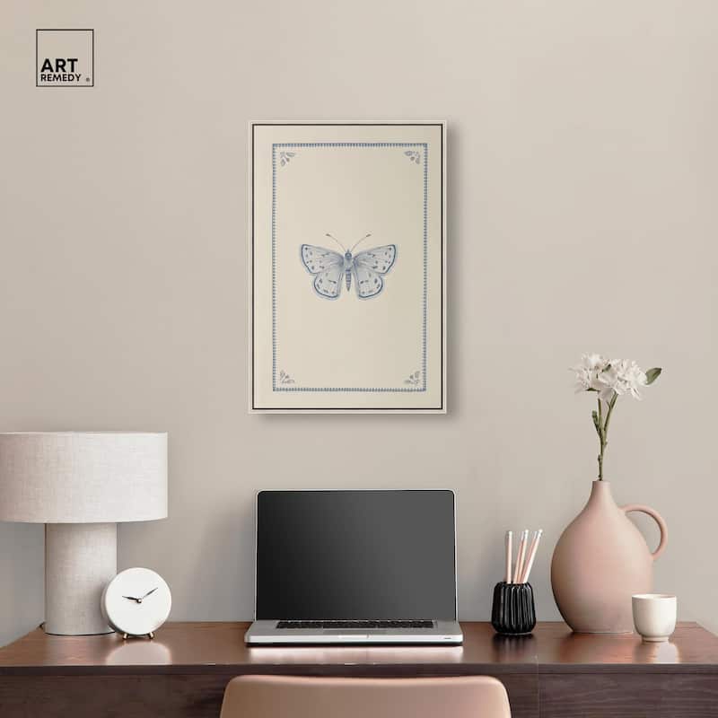 Blue Butterfly II Canvas by Art Remedy
