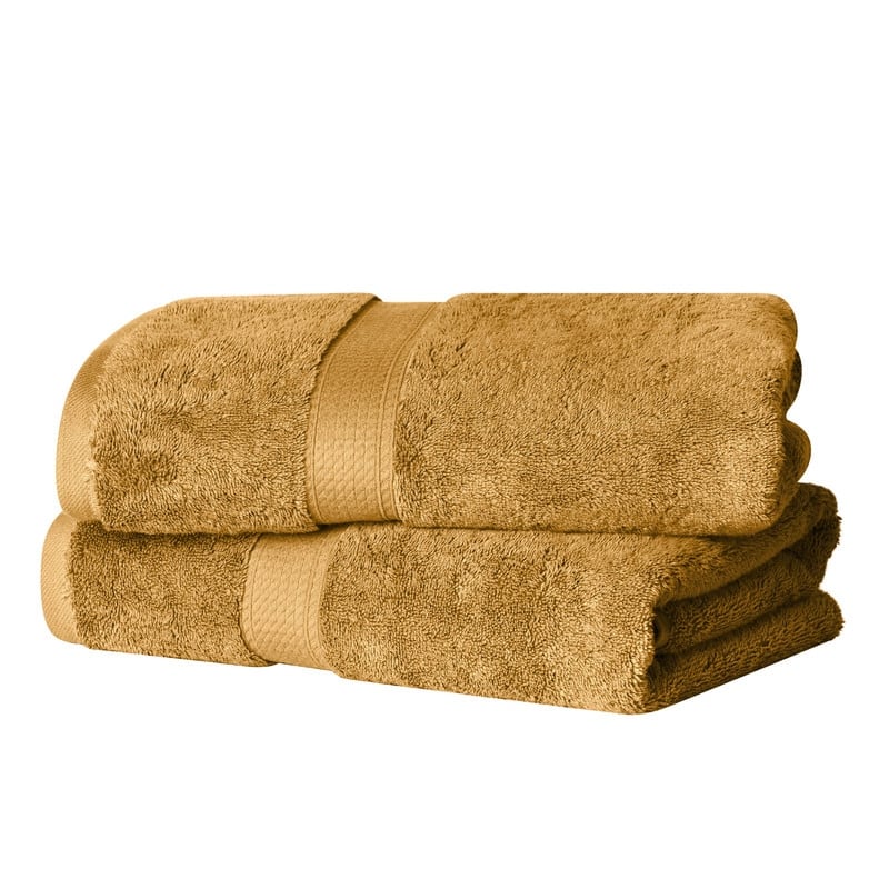 Superior Egyptian Cotton Pile Heavyweight Bath Towel Set of 2