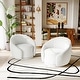 preview thumbnail 3 of 80, 34" Wide 2 Set Velvet/ Boucle Barrel Swivel Chair