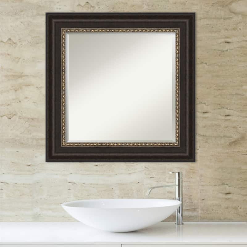 Beveled Bathroom Wall Mirror - Paragon Bronze Frame