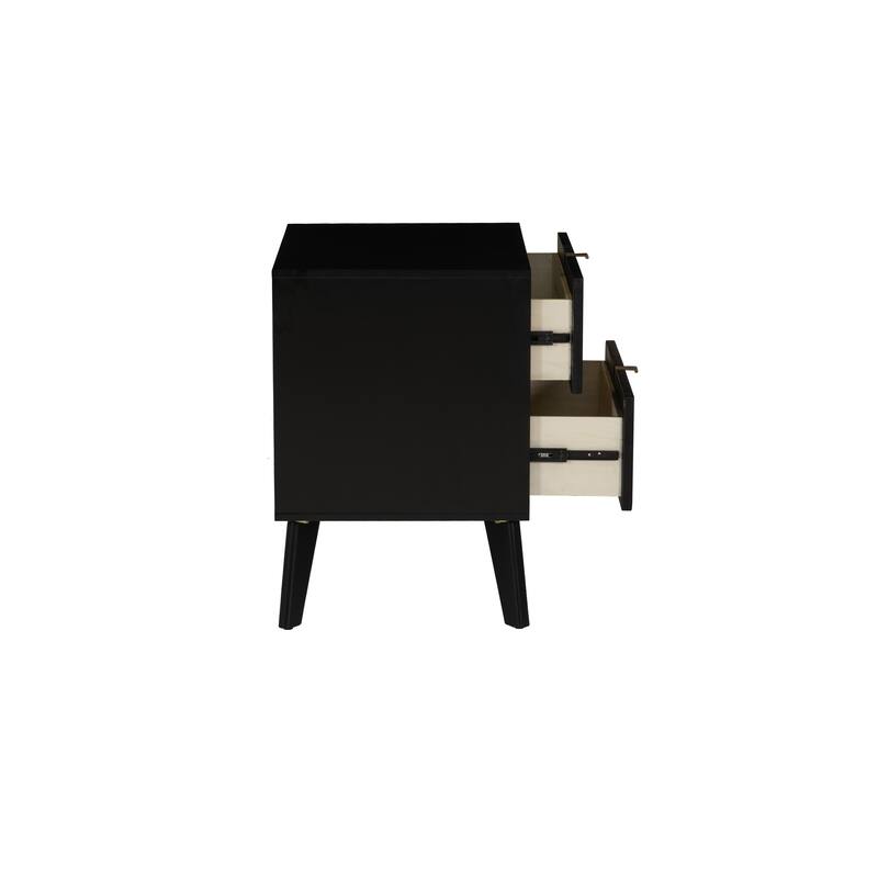 Adelphi Wooden/Cane Mid-Century Nightstand