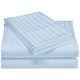 preview thumbnail 3 of 21, 1200 Thread Count Cotton Deep Pocket Luxury Hotel Stripe Sheet Set Blue - Full