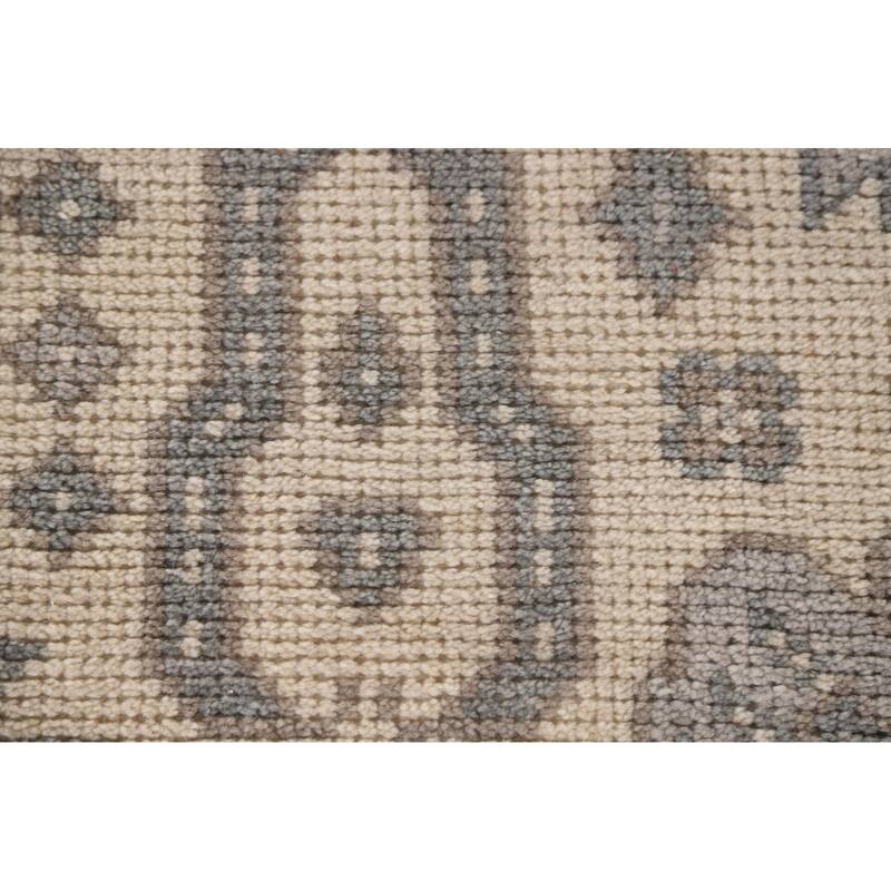 Geometric Moroccan Oriental Area Rug Hand-Knotted Wool Carpet - 5'3"x 7'11"