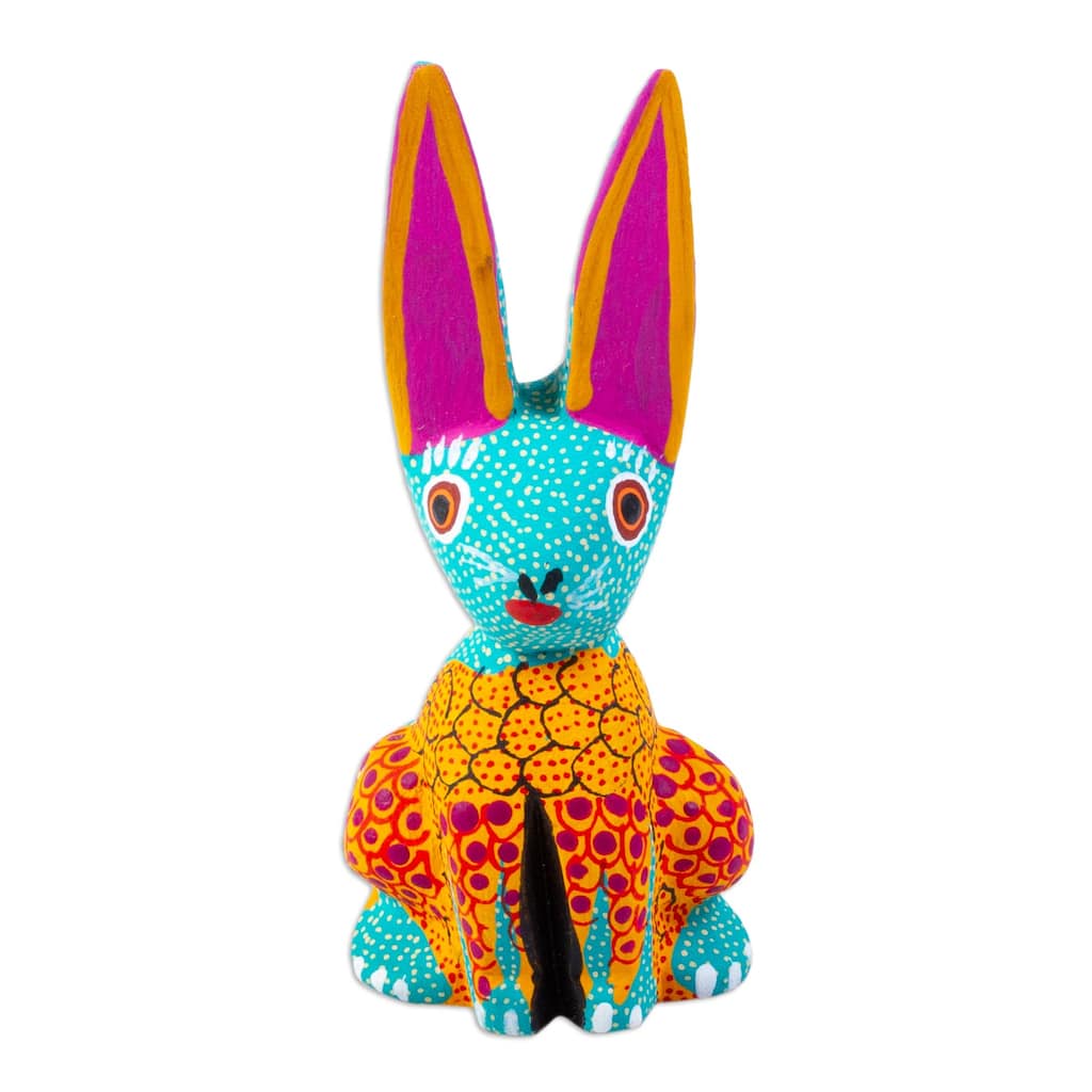 Novica Handmade Zapotec Bunny Wood Alebrije Figurine