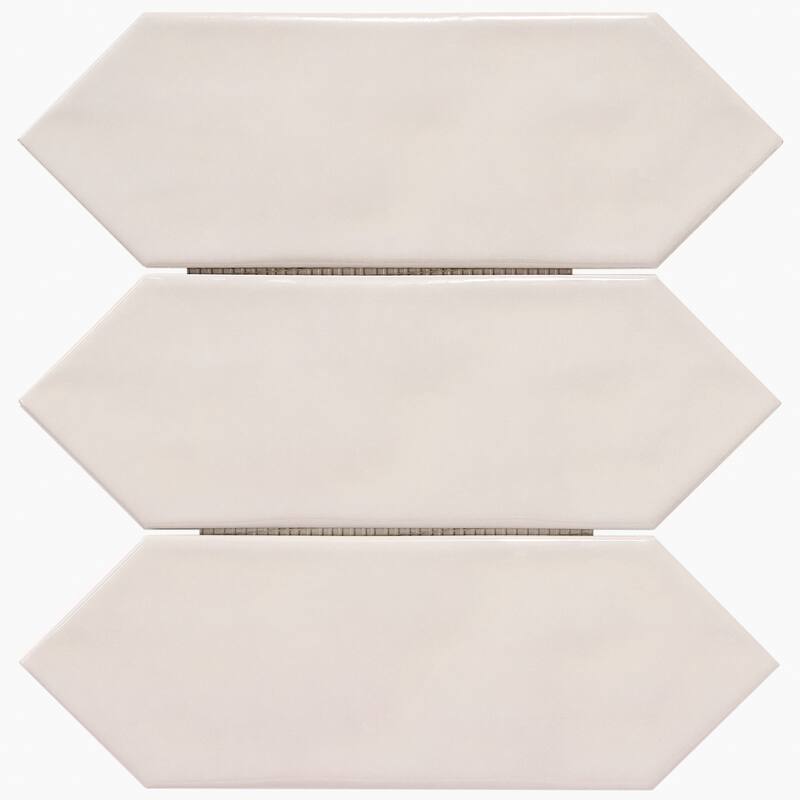 Forio 4" x 12" Picket Glossy Porcelain Mosaic Tile - 5 sheets (4.20 sf) - Grey