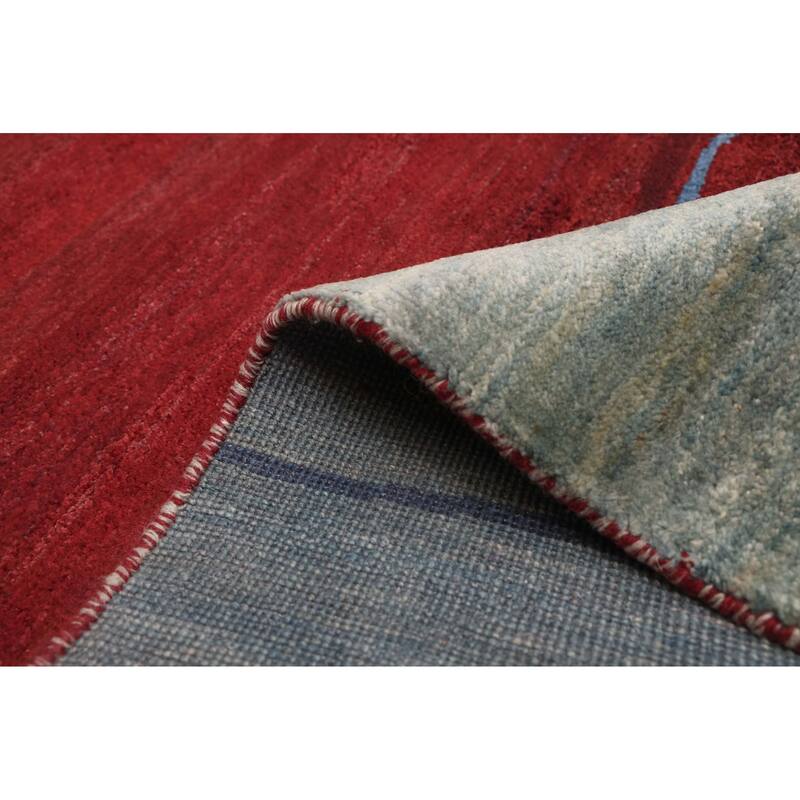 ECARPETGALLERY Hand-knotted Peshawar Ziegler Dark Red Wool Rug - 5'0 x 7'1