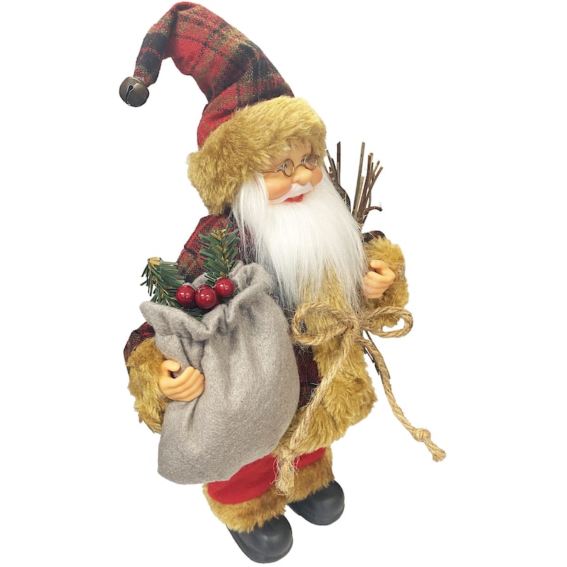 12" Country Plaid Claus