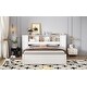preview thumbnail 22 of 28, Full Platform Bed with Storage Headboard, Lockers & Pine Wood Frame, Grey