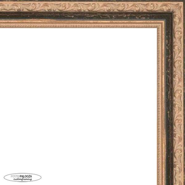 30x24 Frame Ornate Metallic Bronze Wood Picture Frame with UV Acrylic ...
