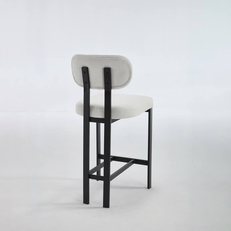 26 inch Modern Upholstered Bar Stools Set of 2