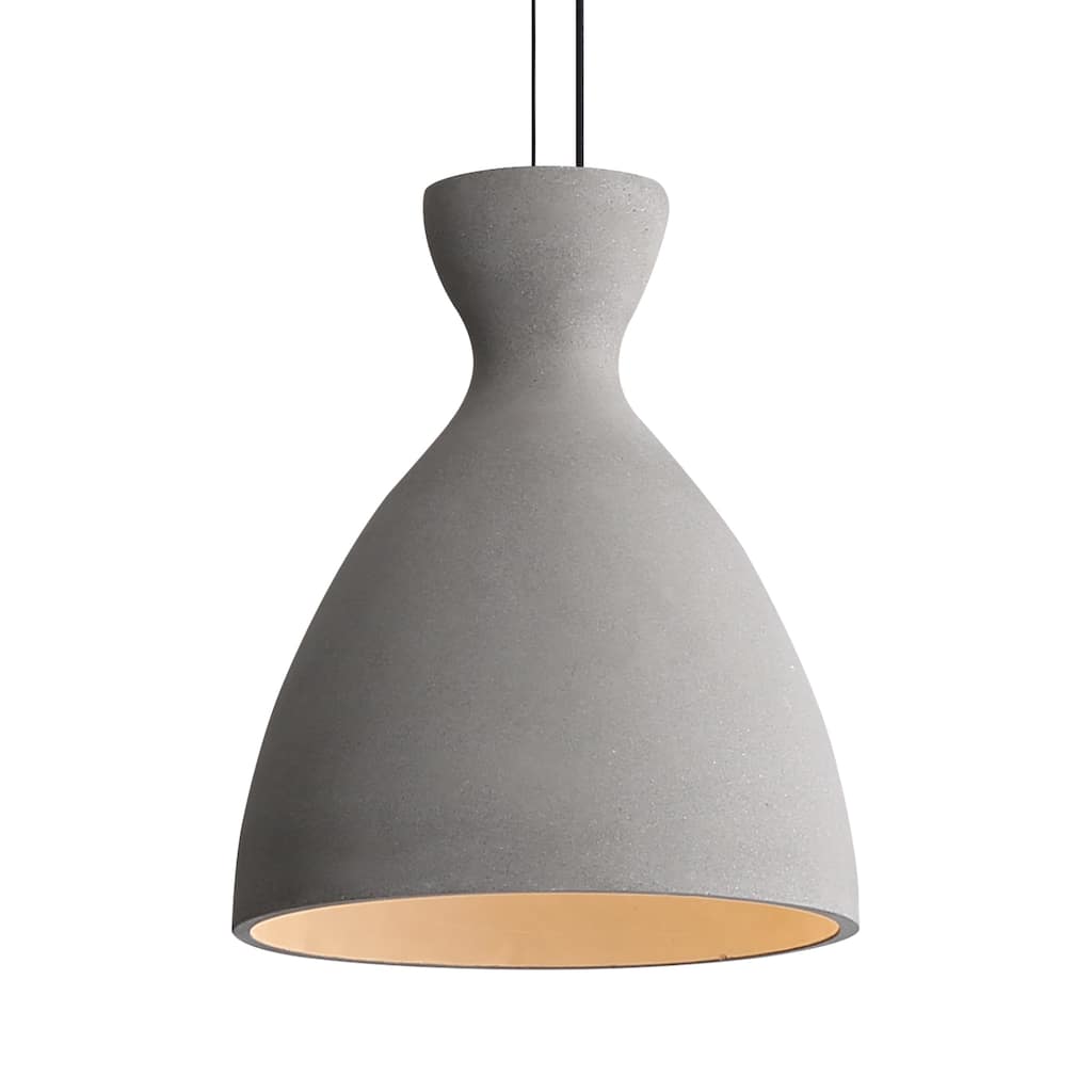 Golden Lighting Aethera 10in Integrated LED Pendant in Grey Cement - Gold