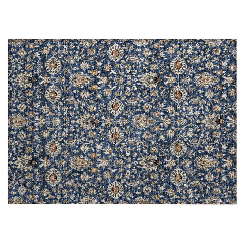 Machine Washable Indoor/Outdoor Traditional Persian Chantille Rug