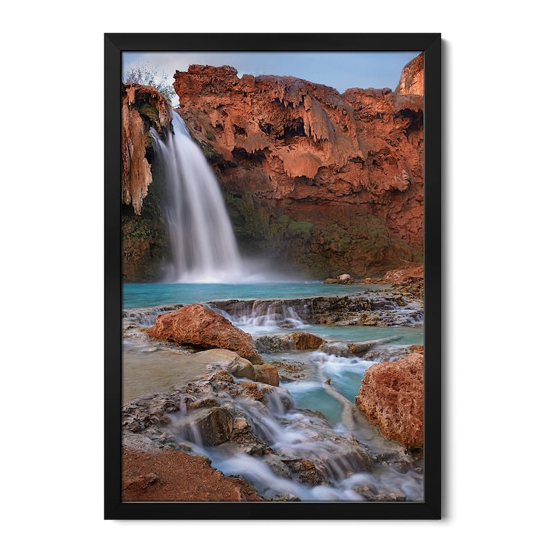 Havasu Falls, Grand Canyon, Arizona III Premium Framed Poster by Tim Fitzharris - Black - 24x32x1