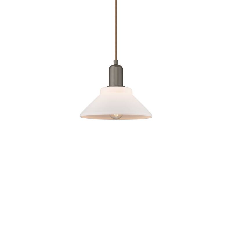 Innovations Lighting 716-1P-8-9 Orwell Pendant Orwell 9" Wide Mini - Oil Rubbed Bronze / Matte White