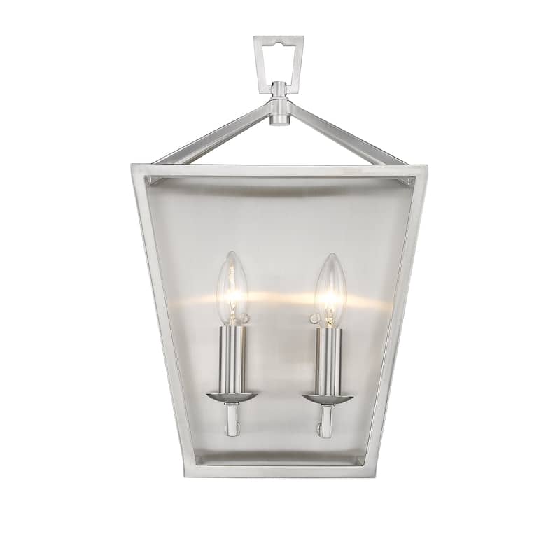 Lantern No Glass Traditional Wall Light Sconce in Nickel