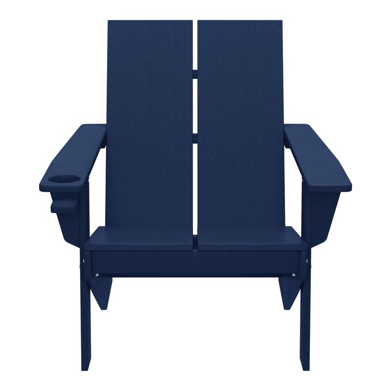 Coastin Modern Poly Adirondack Chair (Set of 2), Black