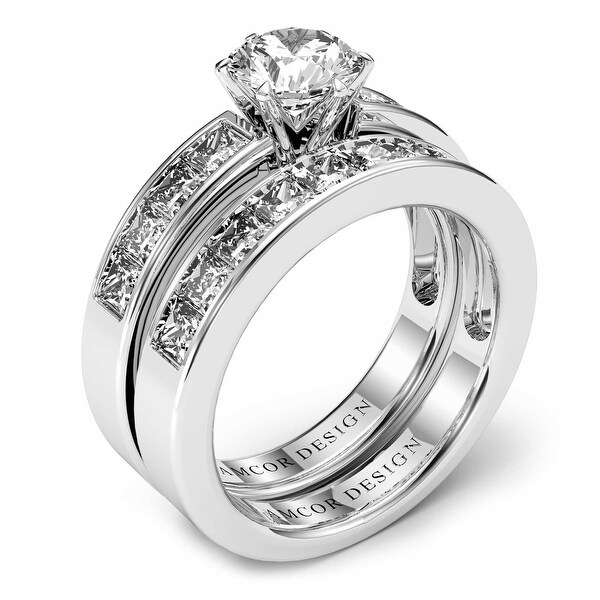 Sterling Silver CZ .52 CT Double Row Twisted Channel Set Wedding Band Size 3 To 15 1/4 Size Interval