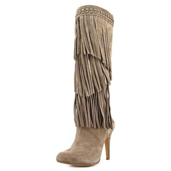 INC International Concepts Tomi Women Round Toe Suede Tan Knee High Boot