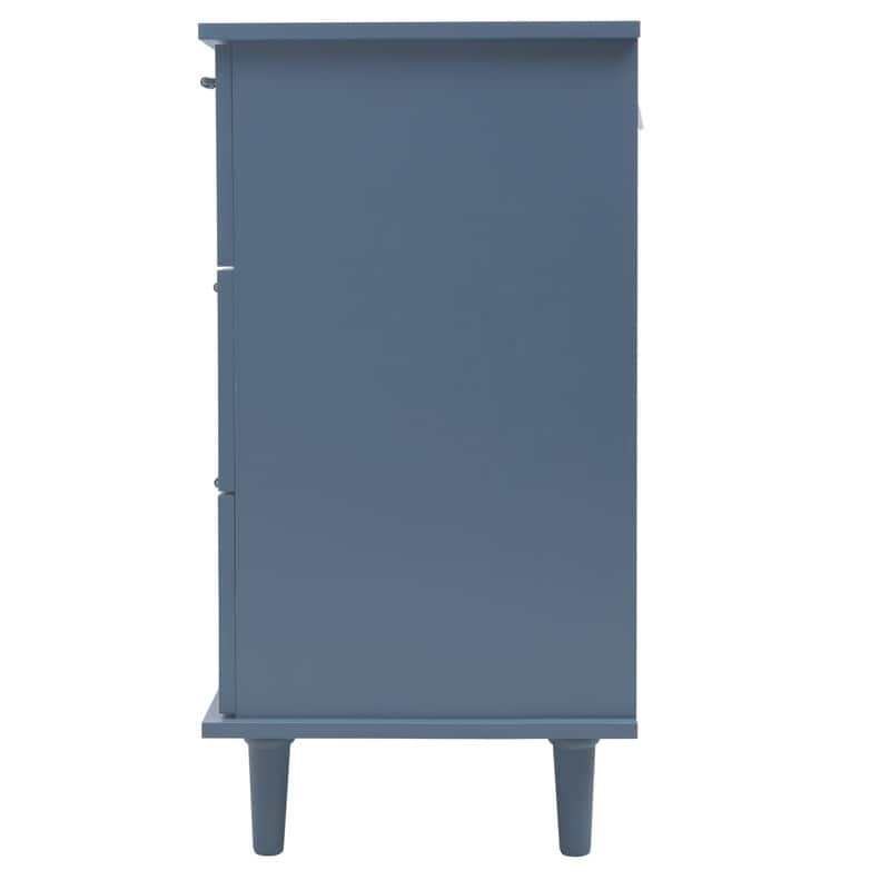 American Style Wood Sideboard Buffet Cabinet with 7 Storage Drawers