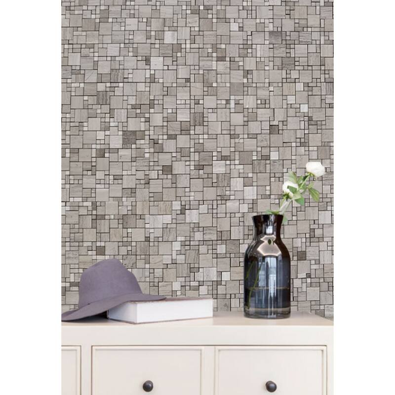 Carrara Marble Mosaic Decorative Backsplash Tile, 12"x 12"x 0.38"/pc