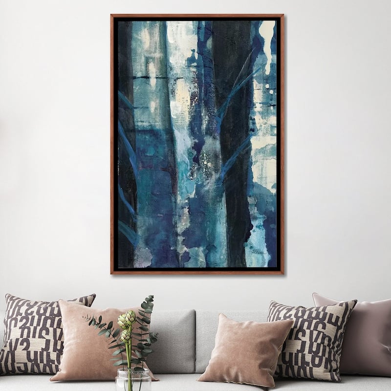 "Deep Woods I Indigo" by Albena Hristova Framed