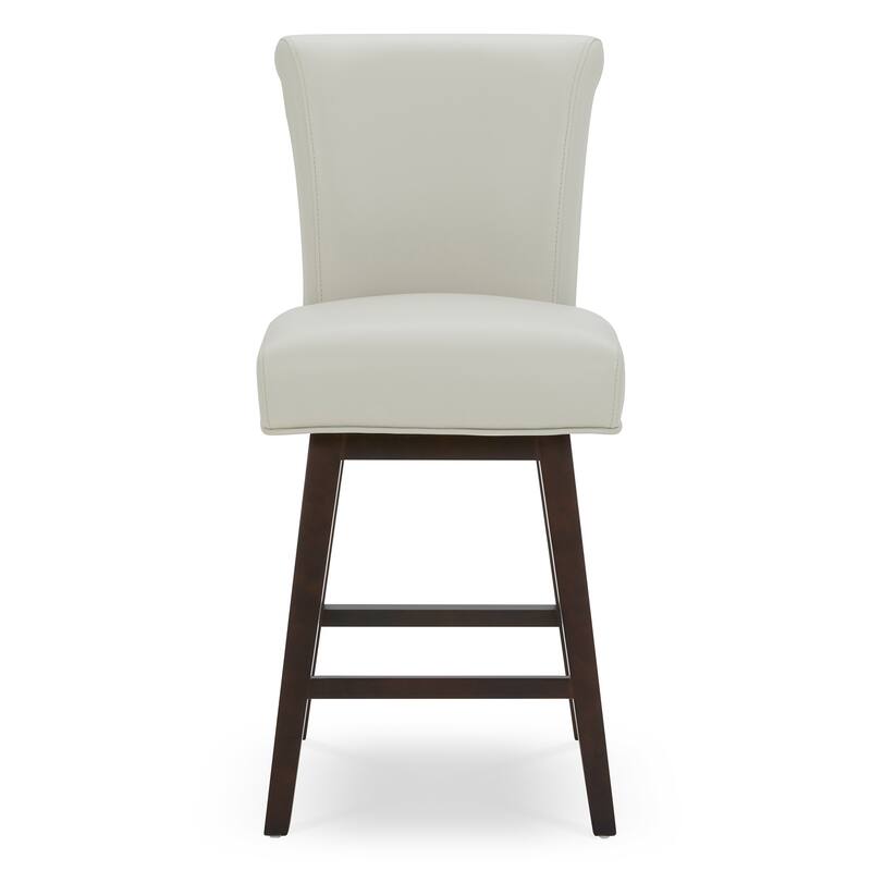 Spruce & Spring Noah Upholstered 26-inch Counter Height Swivel Barstool Set
