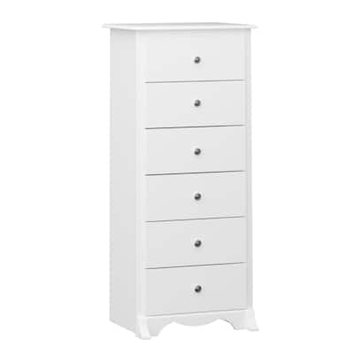 Prepac Monterey 6 Drawer Dresser for Bedroom, Tall Chest of Drawers, Bedroom Furniture, Clothes Storage and Organizer