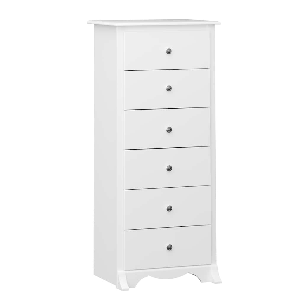 Prepac Monterey 6 Drawer Dresser for Bedroom, Tall Chest of Drawers, Bedroom Furniture, Clothes Storage and Organizer